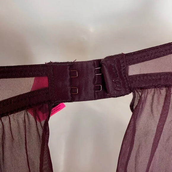 La  Senza Purple Lace Sheer Baby Doll Size Medium - Picture 10 of 12